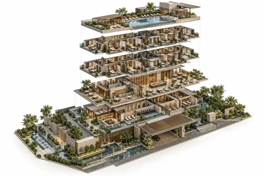 3D Exploded Site Plan concept study 11
